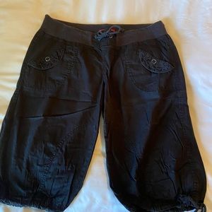 Black khaki shorts